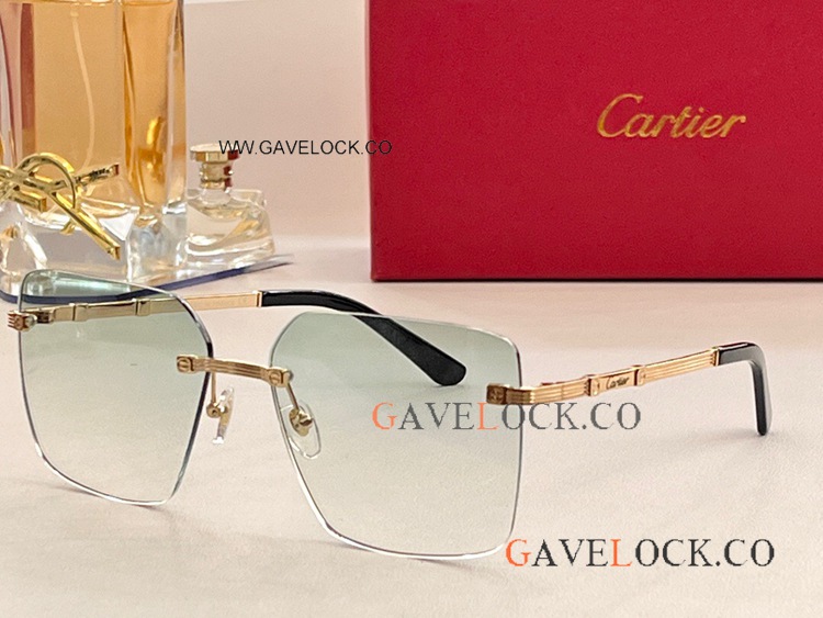 Replica Santos de Cartier Sunglasses CT0386 Fading lens